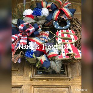 USA Grapevine Wreath